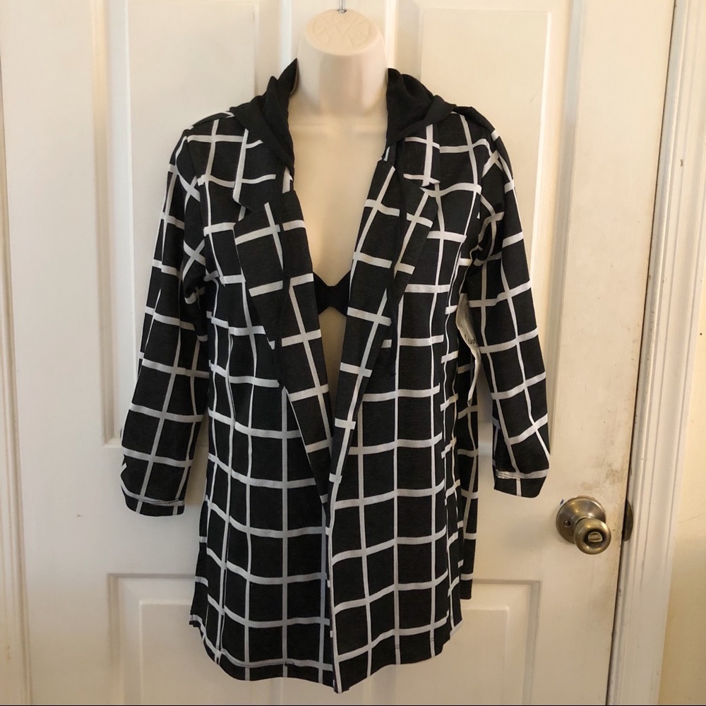 Blazer jacket with hood